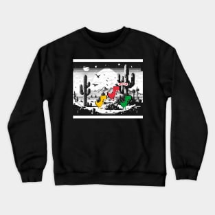 Pixelated T-Rex chrome Game no internet Crewneck Sweatshirt